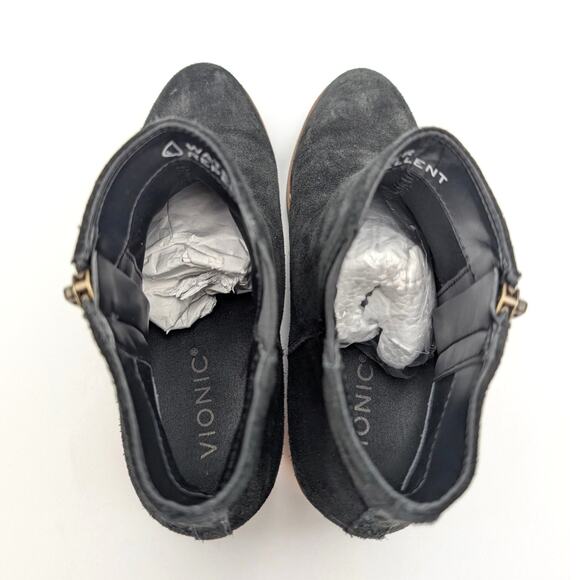 Vionic Hazal Ankle Boots Water Repellent Side Zip Women's Black Size US7 EU37 - Picture 5 of 13